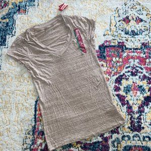 Brown v Neck T shirt